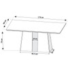 Mesa de Jantar 6 Lugares Milion Seda/Nude/Off White - Viero Móveis