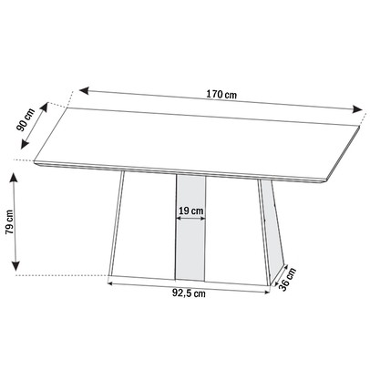 Mesa de Jantar 6 Lugares Milion Seda/Nude/Off White - Viero Móveis