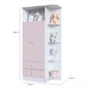 Guarda-Roupa Infantil 2 Portas 2 Gavetas Rosa 1420 - Percasa