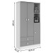 Guarda-Roupa Infantil 3 Portas 2 Gavetas Branco 1410 - Percasa