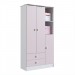 Guarda-Roupa Infantil 3 Portas 2 Gavetas Rosa 1410 - Percasa