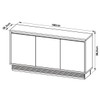 Balcão Buffet 3 Portas 1 Gaveta Natural/Off White Bb2610 - Tecno Mobili