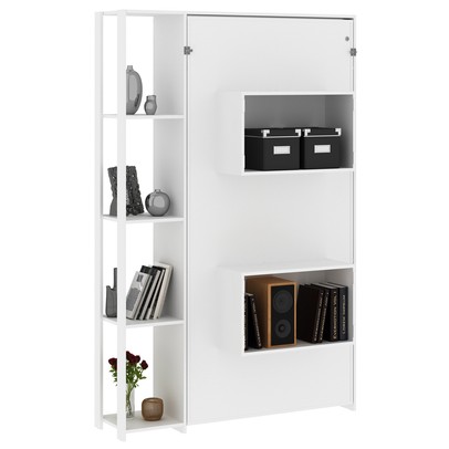 Cama de Solteiro Articulável 4 Prateleiras Branco Cm8013 - Tecno Mobili