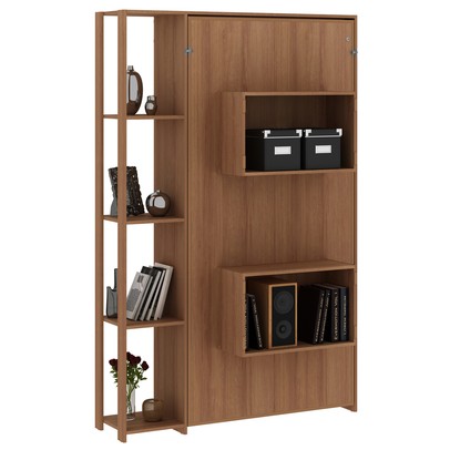 Cama de Solteiro Articulável 4 Prateleiras Amêndoa Cm8013 - Tecno Mobili