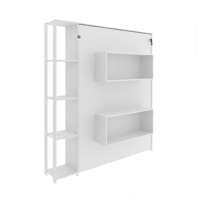 Cama de Casal Articulável 4 Prateleiras Branco Cm8014 - Tecno Mobili