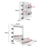 Cama de Casal Articulável 4 Prateleiras Branco Cm8014 - Tecno Mobili