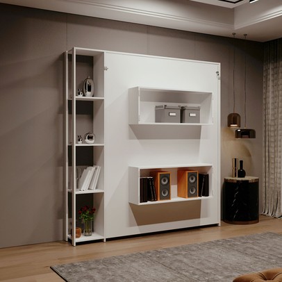 Cama de Casal Articulável 4 Prateleiras Branco Cm8014 - Tecno Mobili