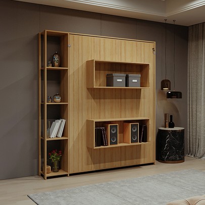 Cama de Casal Articulável 4 Prateleiras Amêndoa Cm8014 - Tecno Mobili