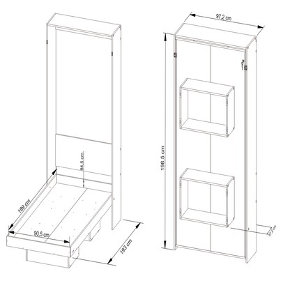 Cama de Solteiro Articulável Branco Cm8015 - Tecno Mobili