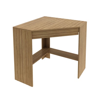 Mesa Escrivaninha de Canto 1 Gaveta Amêndoa Me4169 - Tecno Mobili