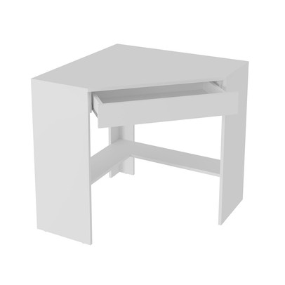 Mesa Escrivaninha de Canto 1 Gaveta Branco Me4169 - Tecno Mobili
