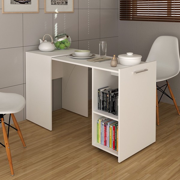 Armário para Escritório Retrátil 1 Prateleira Branco Me4170 - Tecno Mobili