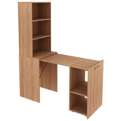 Mesa Escrivaninha Articulável 1 Porta Amêndoa Me4171 - Tecno Mobili