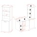 Mesa Escrivaninha Articulável 1 Porta Amêndoa Me4171 - Tecno Mobili