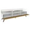 Rack para TV Até 65 Polegadas Paris 3 Portas Branco/Canelado - Fellicci