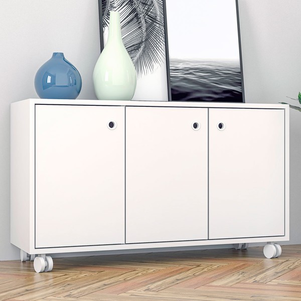 Armário 3 Portas 1 Prateleira Office - Brv Móveis (pnr Base)