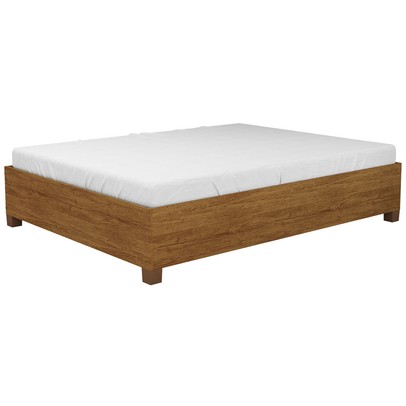 Cama de Casal Dinamarca Freijó - Panorama Móveis