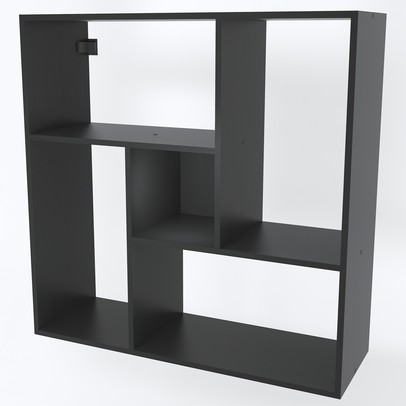 Nicho Decorativo Wind 2 Prateleiras Preto - Vedere