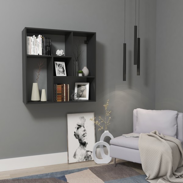 Nicho Decorativo Wind 2 Prateleiras Preto - Vedere