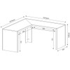 Conjunto Home Office 4 Peças com 1 Mesa em L, 1 Estante, 1 Gaveteiro e 1 Armário para Escritório Preto - Pnr Móveis