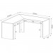 Conjunto Home Office 4 Peças com 1 Mesa em L, 1 Estante, 1 Gaveteiro e 1 Armário para Escritório Preto - Pnr Móveis
