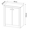 Conjunto Home Office 4 Peças com 1 Mesa em L, 1 Estante, 1 Gaveteiro e 1 Armário para Escritório Preto - Pnr Móveis