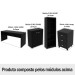 Conjunto Home Office 8 Peças com 2 Mesa, 2 Estante, 2 Gaveteiro e 2 Armário para Escritório Preto - Pnr Móveis