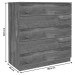 Cômoda Premium 5 Gavetas Neve 5827 - Tcil Móveis