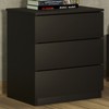 Mesa de Cabeceira Veronna 3 Gavetas Preto Fosco - Tcil Móveis