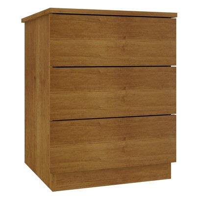 Mesa de Cabeceira Veronna 3 Gavetas Cinamomo - Tcil Móveis