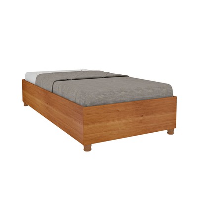 Cama Box Solteiro Mônaco Cinamomo - Tcil Móveis
