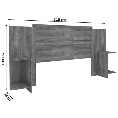 Cabeceira Queen Arizona 4 Prateleiras Cinamomo - Tcil Móveis