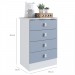 Cômoda Infantil 4 Gavetas Azul 1320 - Percasa