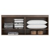 Armário Aéreo para Quarto 4 Portas 2 Nichos Castanho Demolição/Branco Tx 6003 - Soluzione