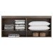 Armário Aéreo para Quarto 4 Portas 2 Nichos Castanho Demolição/Branco Tx 6003 - Soluzione