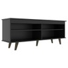 Rack para TV Até 75 Polegadas Atlanta 2 Prateleiras Preto - Jcarvalho