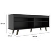 Rack para TV Até 75 Polegadas Atlanta 2 Prateleiras Preto - Jcarvalho