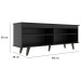 Rack para TV Até 75 Polegadas Atlanta 2 Prateleiras Preto - Jcarvalho