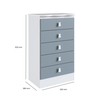 Cômoda Infantil 5 Gavetas Azul 1340 - Percasa