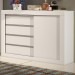 Cômoda 1 Porta de Correr 4 Gavetas Branco 9040 - Percasa