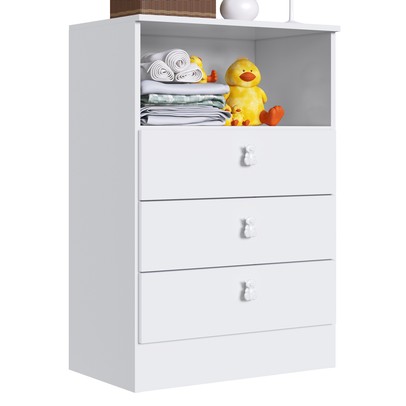 Cômoda 3 Gavetas Branco 1330 - Percasa
