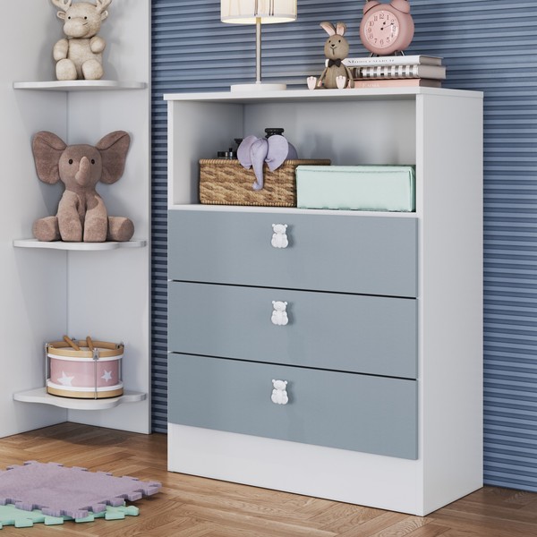 Cômoda 3 Gavetas Azul 1330 - Percasa