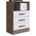 Cômoda 3 Gavetas Carvalho/Branco 1330 - Percasa