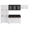 Cozinha de Aço Completa Mirage New 14 Portas 3 Gavetas Branco/Preto - Telasul