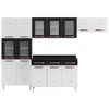 Cozinha de Aço Completa Mirage New 14 Portas 3 Gavetas Branco/Preto 815471 - Telasul