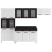 Cozinha de Aço Completa Mirage New 14 Portas 3 Gavetas Branco/Preto 815471 - Telasul