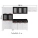 Cozinha de Aço Completa Mirage New 14 Portas 3 Gavetas Branco/Preto 815471 - Telasul