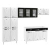 Cozinha de Aço Completa Star New 14 Portas 2 Gavetas Branco/Preto - Telasul