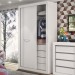 Guarda-Roupa Solteiro 2 Portas 4 Gavetas Branco 1440 - Percasa