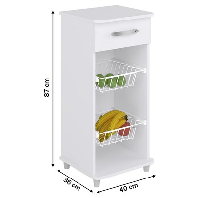 Armário de Cozinha Fruteira 1 Gaveta Branco 3010 - Percasa